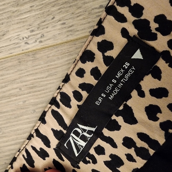 Zara Leopard Print Fitted Mini Skirt Women's Small S Sexy Casual Summer Party - Picture 6 of 8